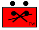 Taktisches Zeichen einer Messgruppe der Feuerwehr